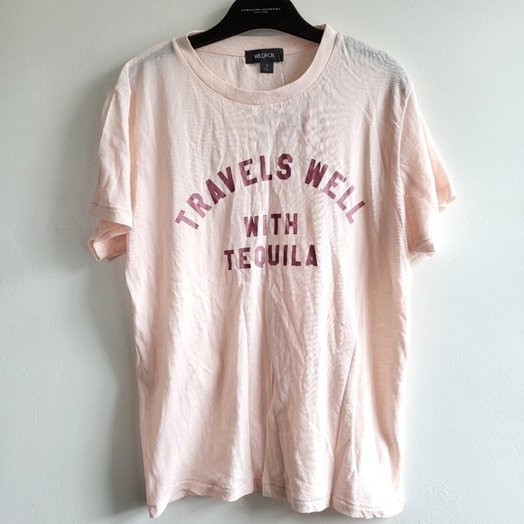 Wildfox Con Tequila Baby Graphic Print Jersey Tee New Small - Picture 8 of 12